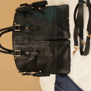 Dooney & Bourke Clayton Florentine leather satchel handbag color black